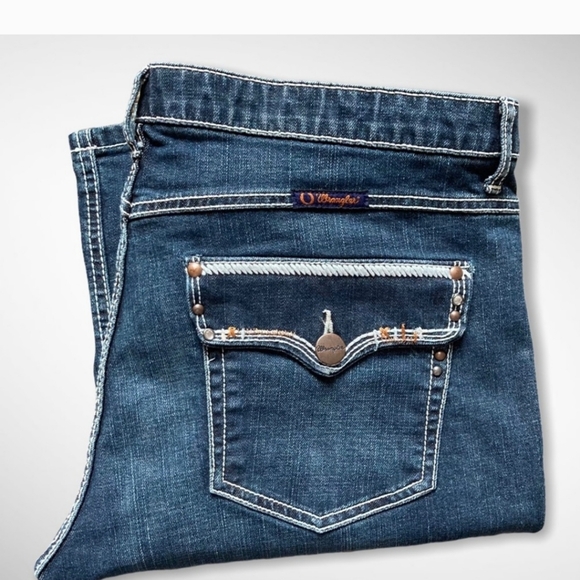 Wrangler Q Baby No Gap Flap Pocket Jeans Sz 15 - Picture 1 of 9